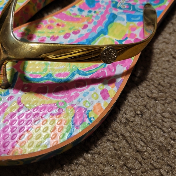 Lilly Pulitzer flip flops, size 6 - Picture 5 of 13